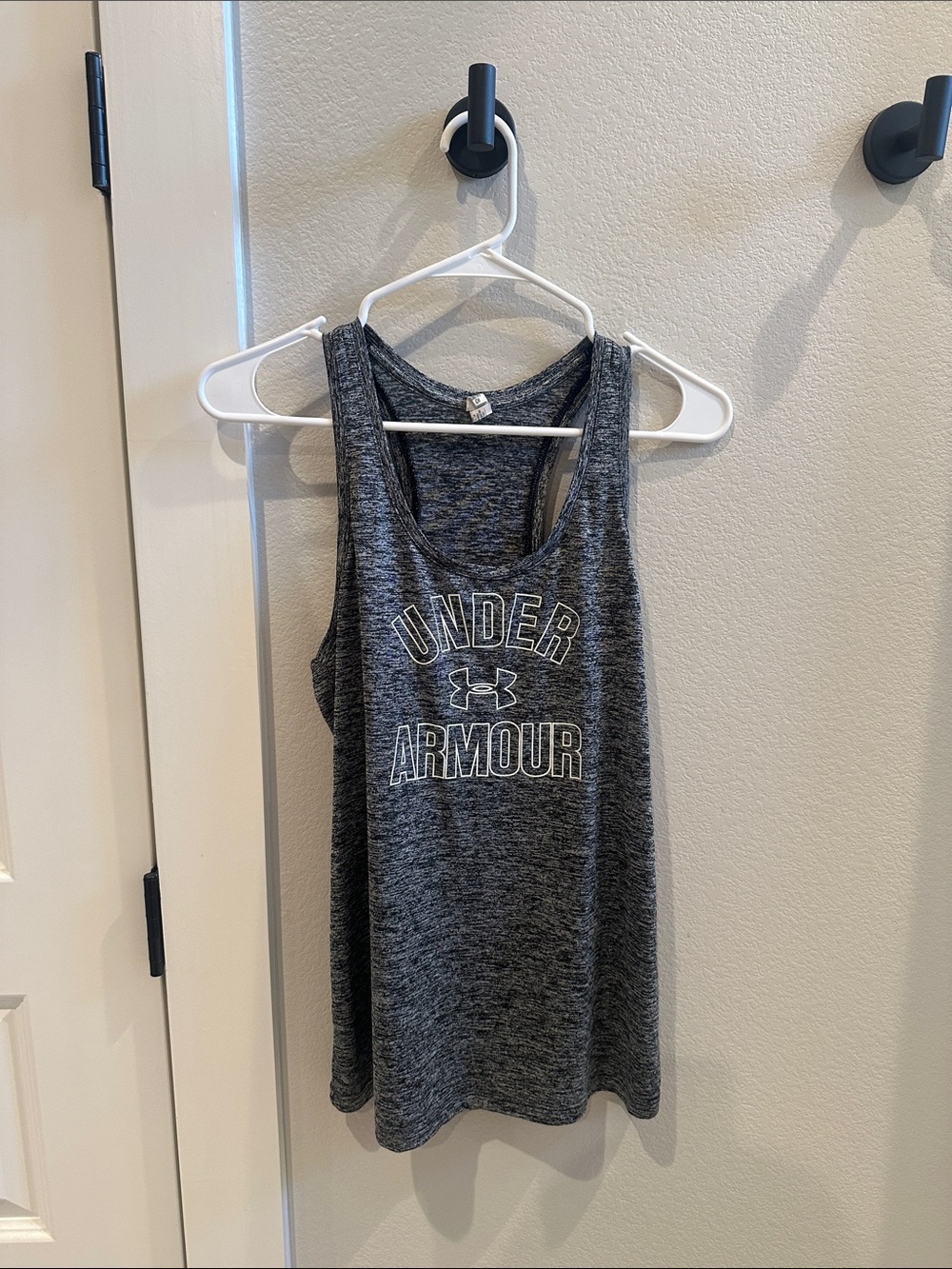 GUC Women’s UA Brand Under Armour Gray Marled Racerback Tank with Logo Small